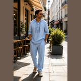Ensemble Homme LAHORE Sky — Broderie Signature