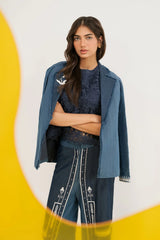 Veste Femmes en denim brodé