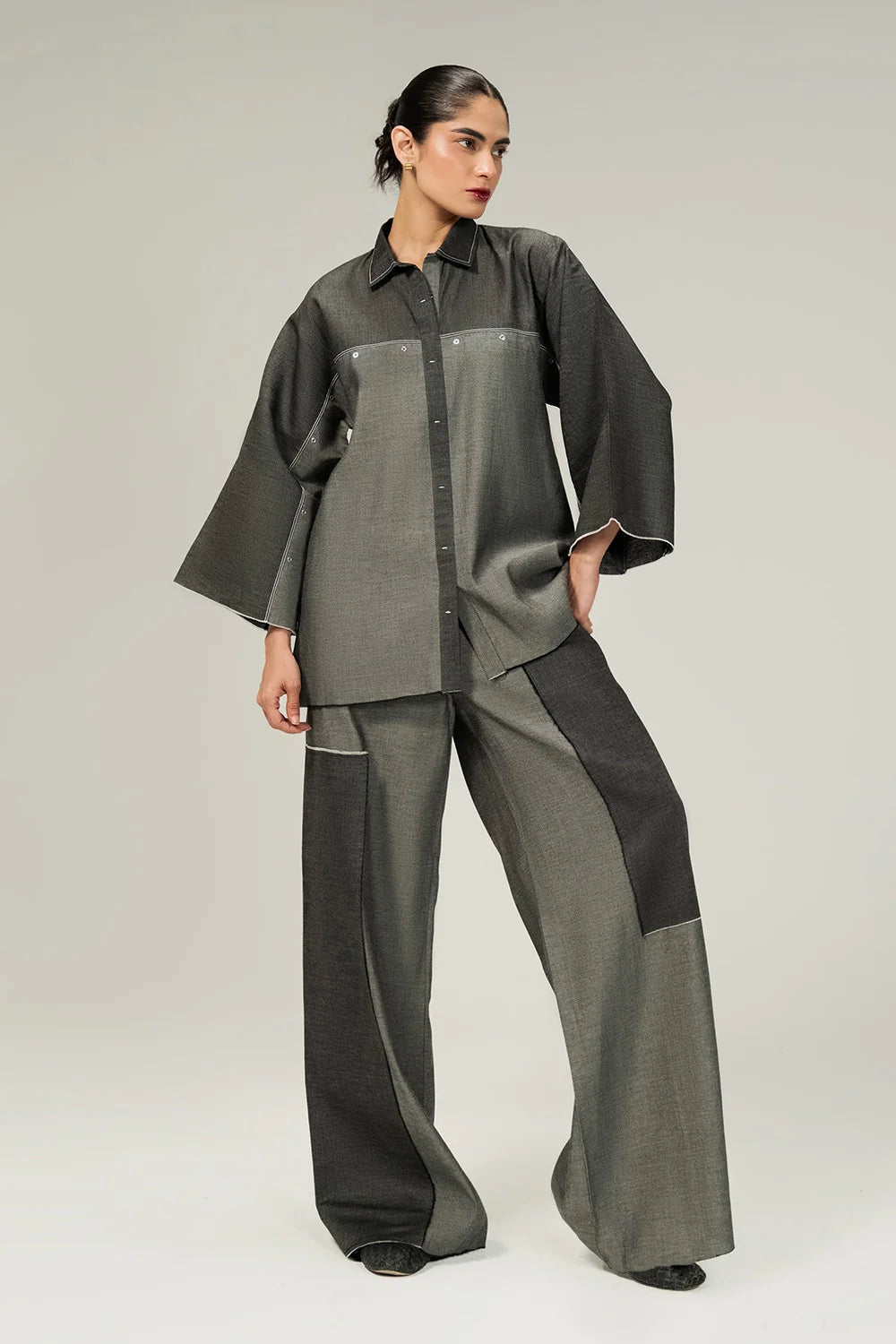 Chemise Femmes en denim ornée à boutons